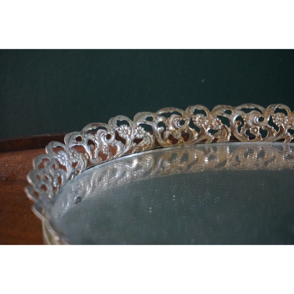 vtg mid century modern mirror vanity tray - Picture 5 of 5